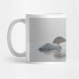 Loon in early morning fog - Common Loon Mug